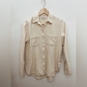 Madewell cream flannel buttondown shirt
